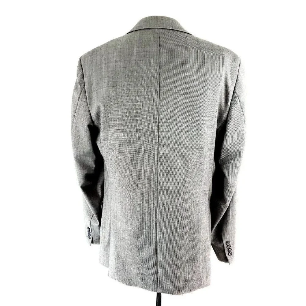 Joseph Jos A Bank Wool 2 Button‎ Blazer 38R Gray Star Check Tagged 41L